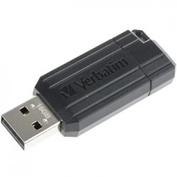 Pen Drive 16GB USB-A 2.0 VERBATIM PINSTRIPE Preto VER49063