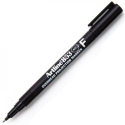Marcador Permanente Fino Artline 853 0,5mm Preto 12un 1311001