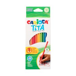 Lápis Cor 12un Cx Cartão Carioca Tita 18cm 1602027