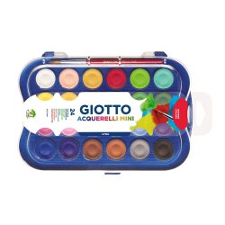 Conjunto Aguarelas 24 Cores 23mm + Pincel Giotto 160352600