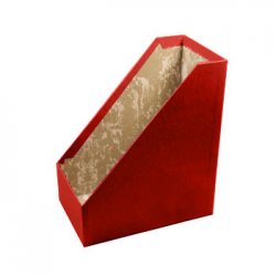 Porta Revistas 30x25x16cm Cartão Bordeaux 1704104