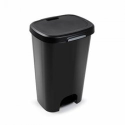 Contentor 50L Plástico Preto com Pedal 5711214502
