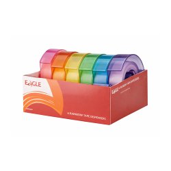 Fita Adesiva 13mmx2m Dispensador Eagle Cx Expositor 6un 580EATY2040VM