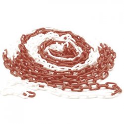 Corrente Sinalização Branco e Vermelho 6mm-10m VEL1186-10