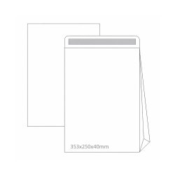 Envelopes Saco 250x353mm B4 Branco 120g C/Fole 40mm 250un 1611073