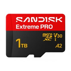 SDSQXCJ-1T00-GS6MA SanDisk Extreme PRO - Cartão de memória flash (adaptador SD Incluído) - 1 TB - A2 / Video Class V30 / UHS-I 