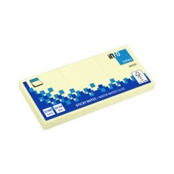 Bloco Notas Aderentes 040x050mm Amarelo 100 Folhas 3un 162565301